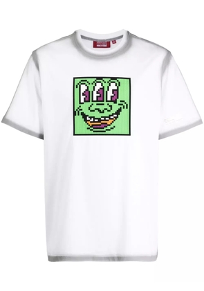 Mostly Heard Rarely Seen 8-Bit Triple The Eyes cotton T-shirt - White