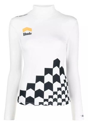 RHUDE high-neck long-sleeve T-shirt - White
