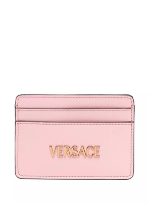 Versace logo-tag card holder - Pink