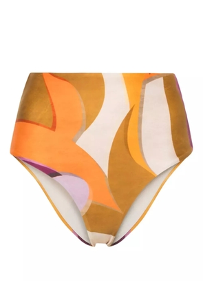 Raquel Diniz x Lenny Niemeyer abstract-print bikini bottom - Orange