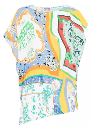 MOSCHINO JEANS mix-print top - White