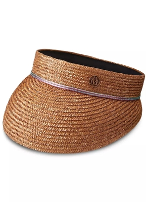 Maison Michel Patty straw vizor - Brown
