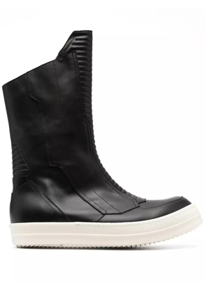 Rick Owens round-toe leather boots - Black