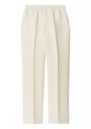 Burberry tapered-leg canvas trousers - White
