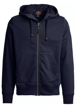 Parajumpers logo-patch zip hoodie - Blue