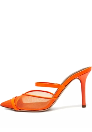 Malone Souliers 90mm leather heeled mules - Orange