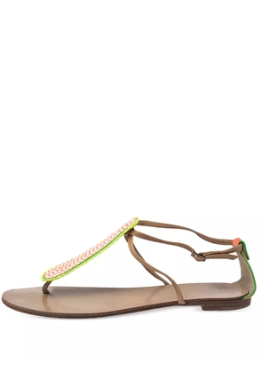 Giuseppe Zanotti Vintage pre-owned T-strap sandals - Brown