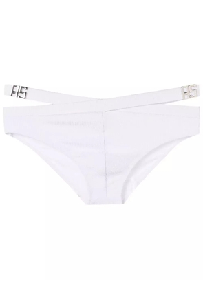 Amir Slama cut-out logo swimming trunks - White