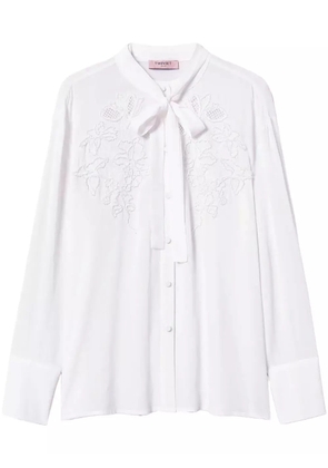 TWINSET embroidered georgette blouse - White