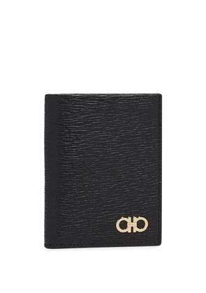 Ferragamo Gancini-plaque leather wallet - Black