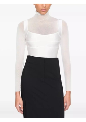 Atu Body Couture mesh-detail bodysuit - White