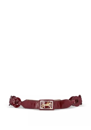 Pirovano Vintage leather belt - Red