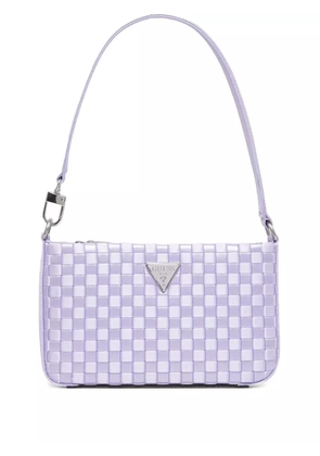 GUESS USA logo-plaque shoulder bag - Purple