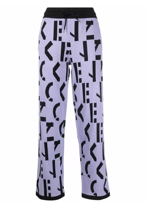Kenzo all-over logo-print trousers - Purple