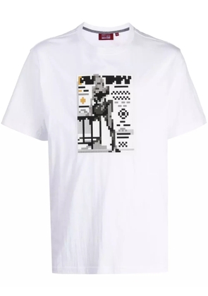 Mostly Heard Rarely Seen 8-Bit silhouette-print cotton T-shirt - White