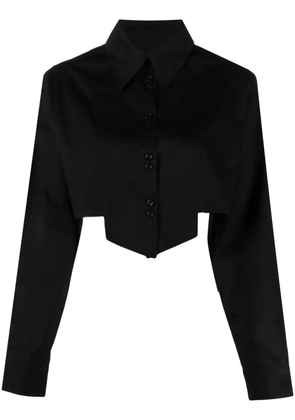 RXQUETTE cropped cotton shirt - Black