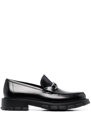 Ferragamo logo-plaque leather loafers - Black