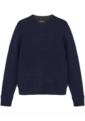 Yves Salomon two-tone reversible knit jumper - Blue