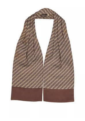 Hermès Pre-Owned horse stirrup-print scarf - Brown