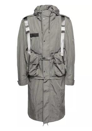 Spoonyard detachable-panel hooded jacket - Grey