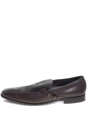Tod's Vintage pre-owned buckle-detail leather loafers - Brown