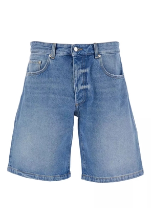 ICON DENIM logo-patch denim shorts - Blue