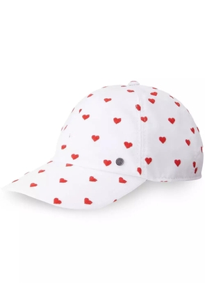 Maison Michel heart-print cap - White
