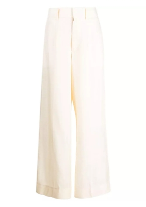 Toga flared rayon trousers - White