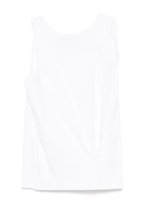 Moohong cutting draped sleeveless top - White