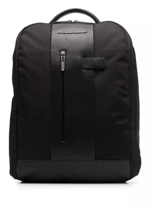 PIQUADRO logo-patch backpack - Black