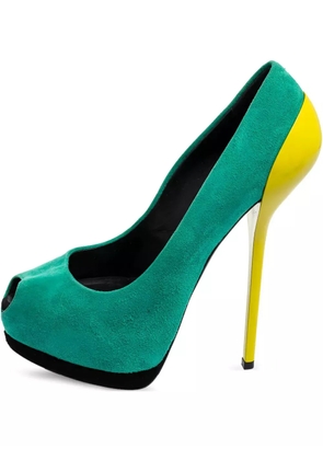 Giuseppe Zanotti Vintage 140mm peep-toe pumps - Green