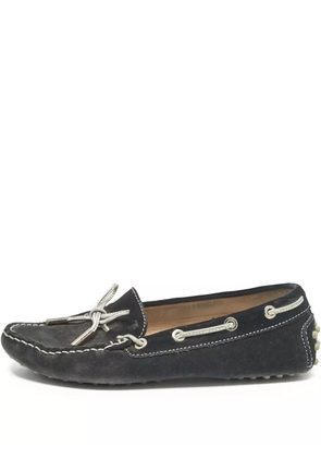 Tod's Vintage suede boat shoes - Blue