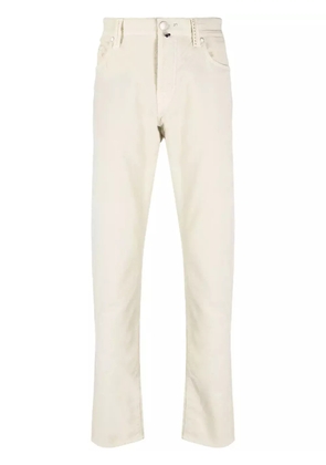 Sartoria Tramarossa Leonardo logo-patch slim-fit trousers - Neutrals