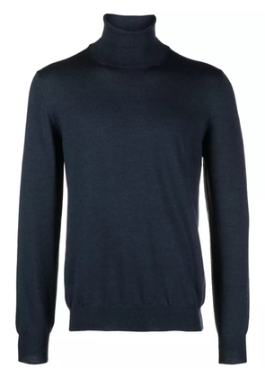 Barba roll-neck virgin wool jumper - Blue