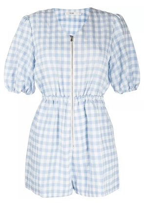 b+ab checkered zipped playsuit - Blue