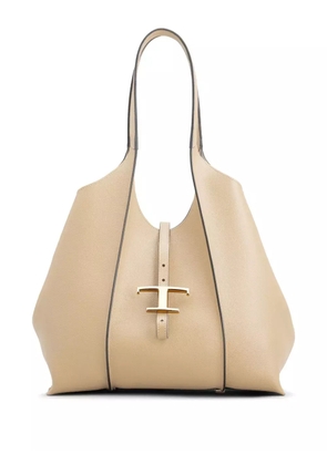 Tod's T Timeless leather tote bag - Neutrals