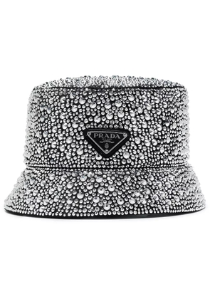 Prada crystal-embellished bucket hat - Black