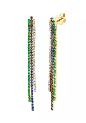 SHAY 18kt yellow gold Triple Thread multi-stone earrings