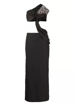 Christopher Esber fringed column dress - Grey