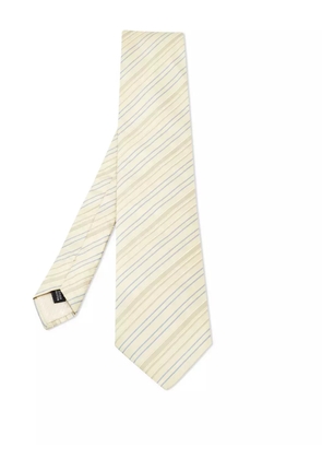 Hermès Pre-Owned 2024 silk striped tie - Yellow