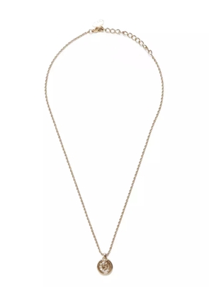 Christian Dior Pre-Owned rhinestone logo necklace - Gold