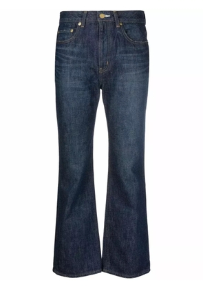 Tu es mon Tresor bootcut cropped jeans - Blue