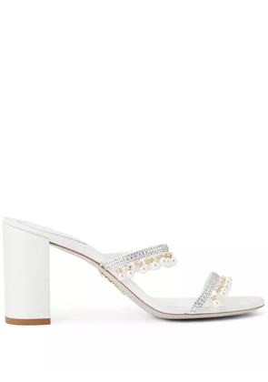 René Caovilla 90mm Chandelier mules - Silver