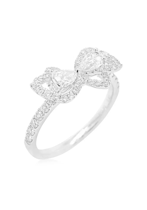 HYT Jewelry platinum diamond bow ring - Silver