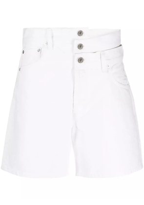 AGOLDE cut-out denim shorts - White