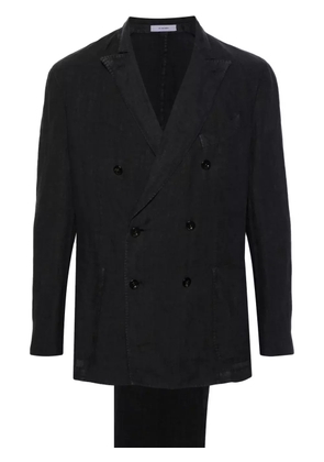 Boglioli double-breasted linen suit - Blue