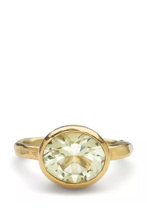 DISA ALLSOPP 18K yellow gold aquamarine oval ring