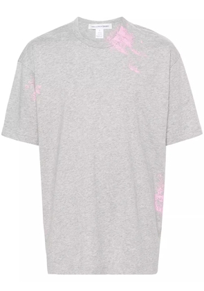 Comme Des Garçons Shirt paint splatter-detail T-shirt - Grey