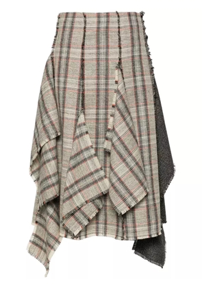 Durazzi Milano asymmetric midi skirt - Grey