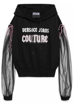 Versace Jeans Couture Embellished Gothic Logo hoodie - Black